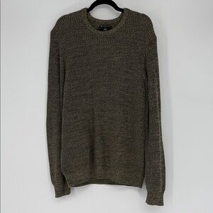 INC International Concepts Olive Green Knit Crewneck Sweater Size Large